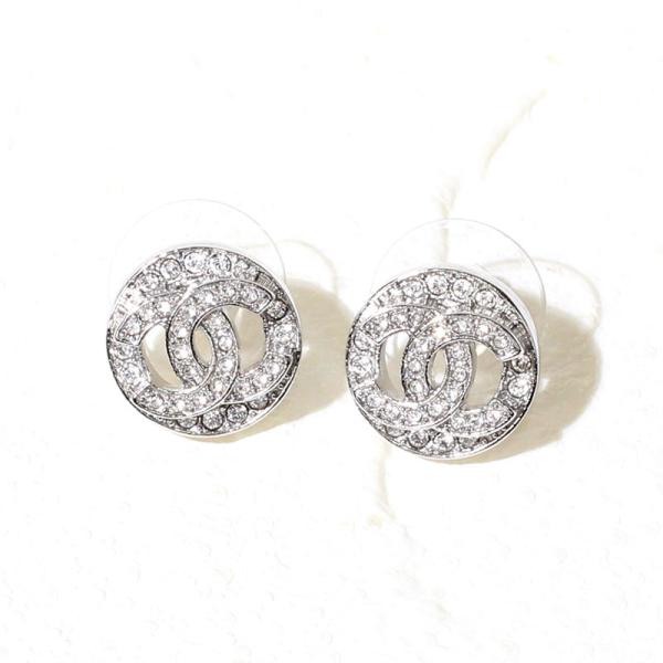 CHANEL シャネル ピアス CCマーク ダブルC ラインストーン CHANEL シャネル ピアス CCマーク ダブルC ラインストーン