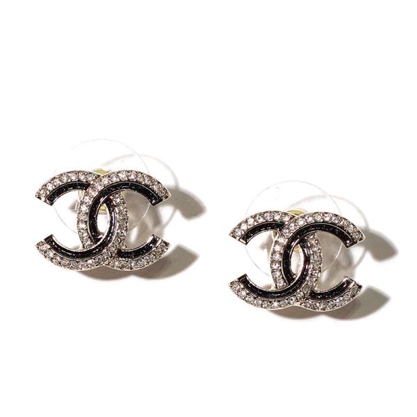 CHANEL（シャネル） ピアス CCマーク メタル ストラス ラインストーン
