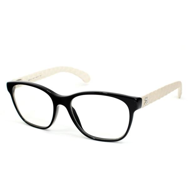 CHANEL（シャネル） 眼鏡 マトラッセ CCマーク ブラック×クリーム