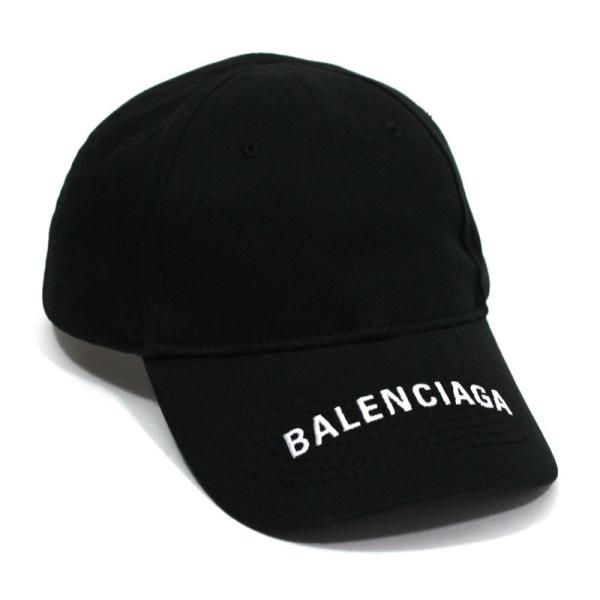 バレンシアガ BALENCIAGA キャップ ブラック ツバロゴ ベースボールキャップ ユニセックス