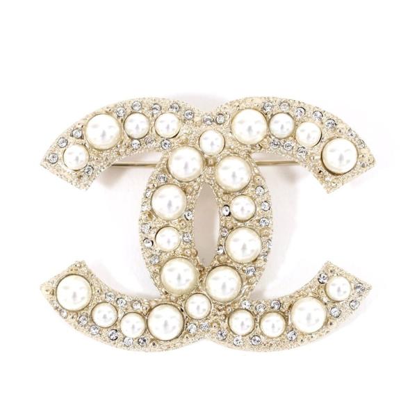 CHANEL シャネル ブローチ メタル、ストラス&コスチュームパール CHANEL シャネル ブローチ メタル、ストラス&コスチュームパール