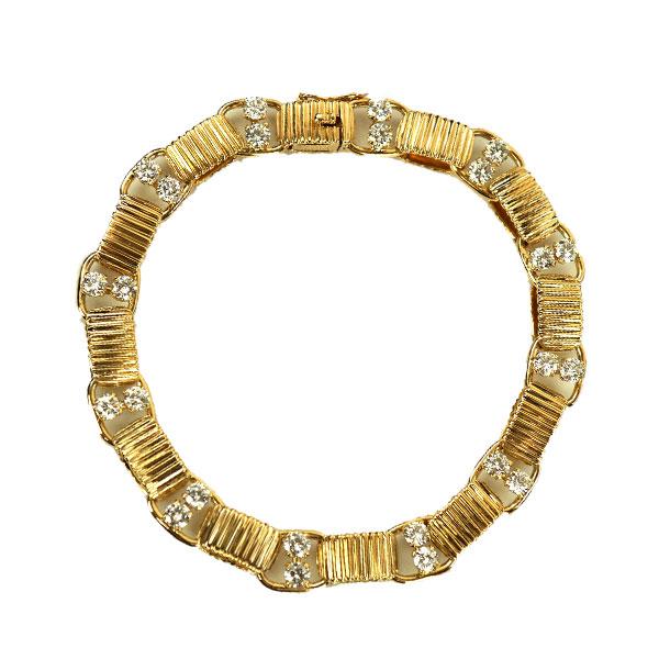 BOUCHERON ブシュロン ヴィンテージ ブレスレット K18 YG ダイヤ 