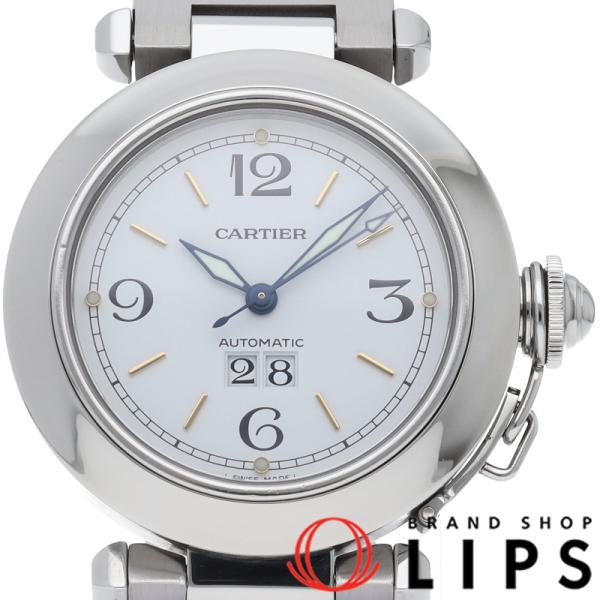中古 カルティエ CARTIER W31044M7 ホワイト ユニセックス 腕時計 中古)CARTIER カルティエ パシャC ビッグデイト ホワイト W31044M7