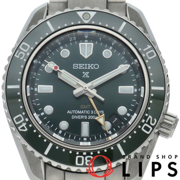 セイコー SEIKO 腕時計 プロスペックス ダイバースキューバ SBEJ009/6R54-00D0 メカニカルダイバーズ 1968 GMT デイト 回転ベゼル 夜光 サンレイ グリーン文字盤 SS セラミック 自動巻き 【箱・保付き】 【中古】 SEIKO（セイコー） プロスペックス ダイバースキューバ 1968