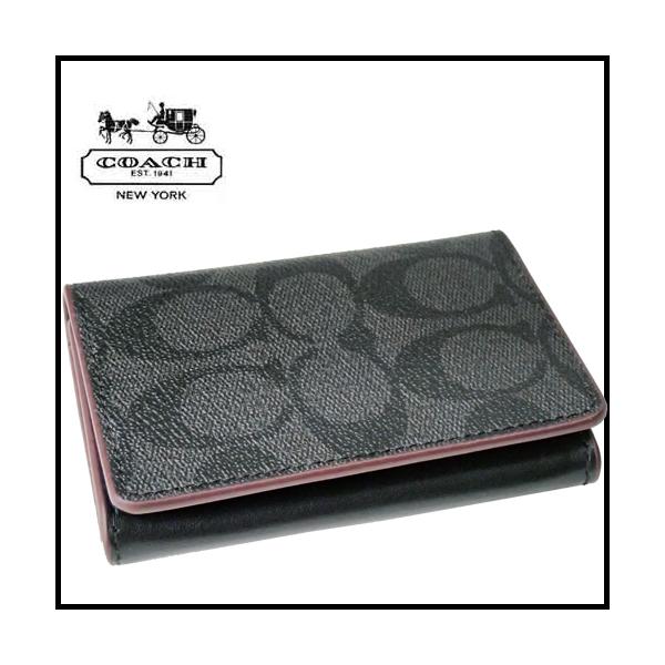 COACH コーチ ビジネスバッグ シグネチャー ブラック カードケース名刺入れ COACH（コーチ） ☆COACH☆ ビジネス カードケース シグネチャー