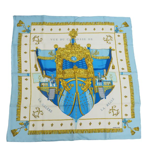 HERMES（エルメス） スカーフ カレ90 柄 中古 クイーンの戴冠式 船
