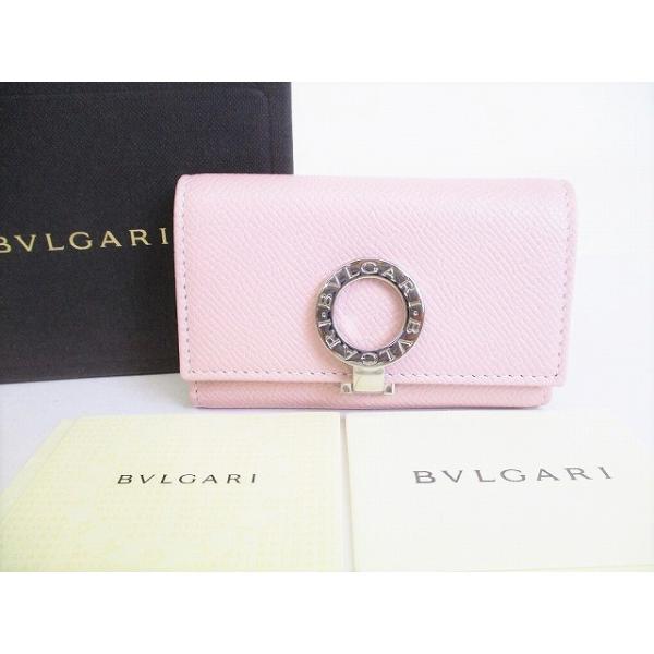 BVLGARI（ブルガリ） ロゴクリップ グレインレザー 6連 キーケース