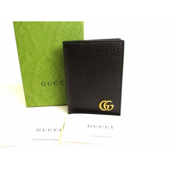 GG グッチ GUCCI マーモント レザー 名刺入れ カードケース メンズ