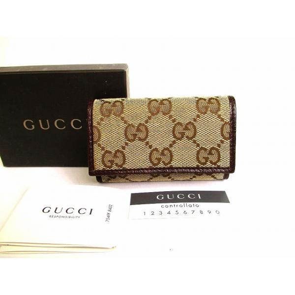 GGキャンバス グッチ GUCCI 6連 キーケース キーリング メンズ