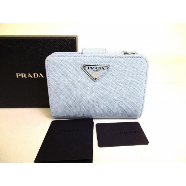 PRADA（プラダ） サフィアーノ レザー トライアングル 2つ折り 財布