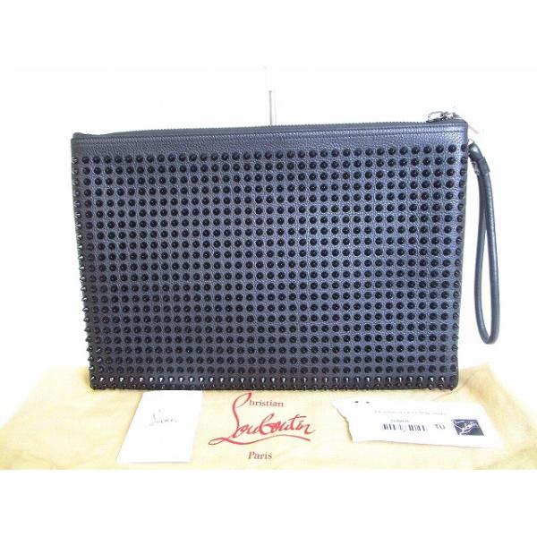 ルブタン　書類カバン Christian Louboutin（クリスチャンルブタン） レザー プラスティック