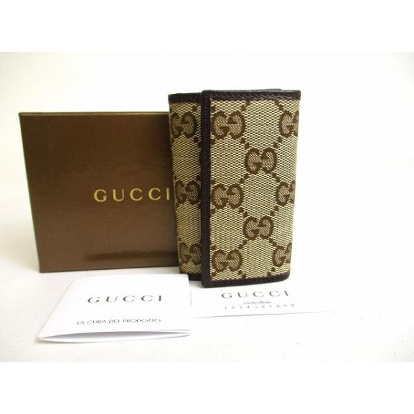 GGキャンバス グッチ GUCCI 6連 キーケース キーリング メンズ