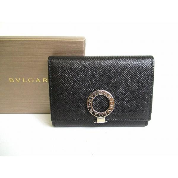 BVLGARI（ブルガリ） ロゴクリップ グレインレザー 名刺入れ カード
