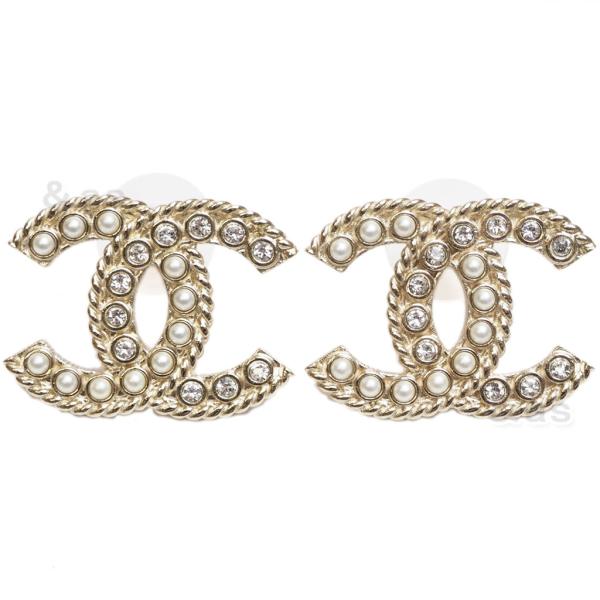 シャネル CCパール&ストラス ピアス AB3778 CHANEL 新品 シャネル CCパール&ストラス ピアス AB3778 CHANEL 新品