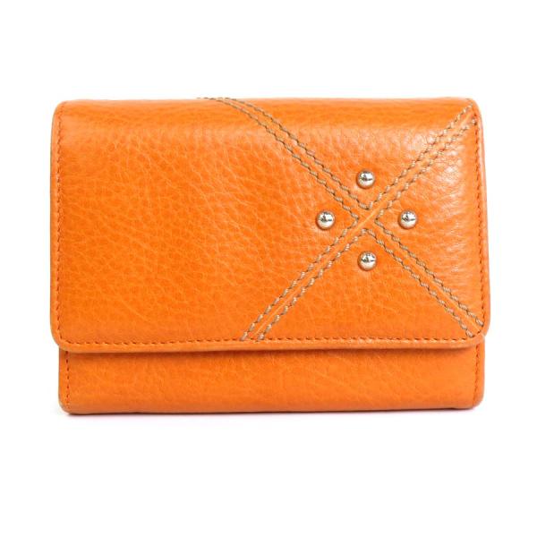 TOD'S オレンジ 三つ折り財布 楽天市場】【中古】 トッズTOD'S メタルプレート三つ折り財布 オレンジ