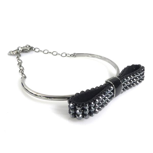 スワロフスキー SWAROVSKI バングル メタル/スワロフスキー ブラック系