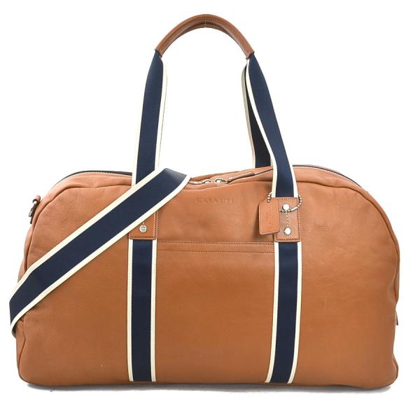 美品 コーチ 2way ボストンバッグ グラブタンレザー 大容量 斜め掛け 茶 COACH（コーチ） ボストンバッグ ハンドバッグ レザー ブラウン