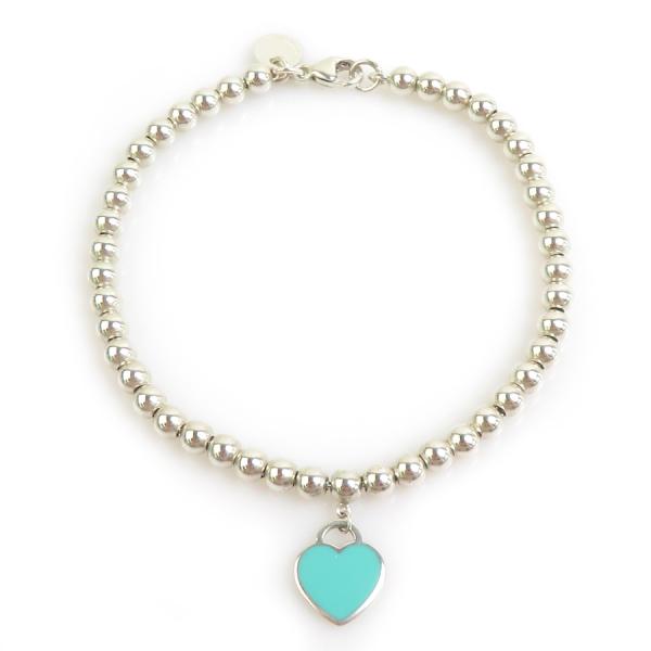 極美品 ティファニー リターントゥ ハート ビーズ コンビ シルバー k18 TIFFANY＆CO ティファニー リターントゥ ハートタグ ビーズ
