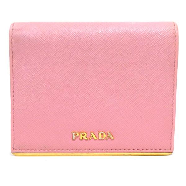 PRADA（プラダ） 二つ折り財布 レザー ピンク : ブランドバリュー