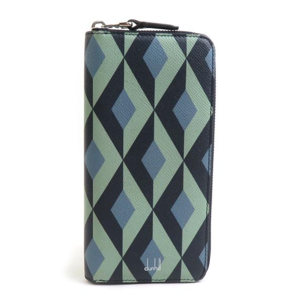 美品 dunhill 財布 ラウンドファスナー　長財布 dunhill（ダンヒル） ラウンドファスナー長財布 レザー ネイビー