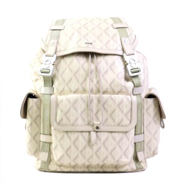 クリスチャンディオール Christian Dior リュック HIT THE ROAD PVCコーティングキャンバス/レザー ライトベージュ メンズ 送料無料【中古】 90125g クリスチャンディオール Christian Dior リュック HIT THE ROAD PVC