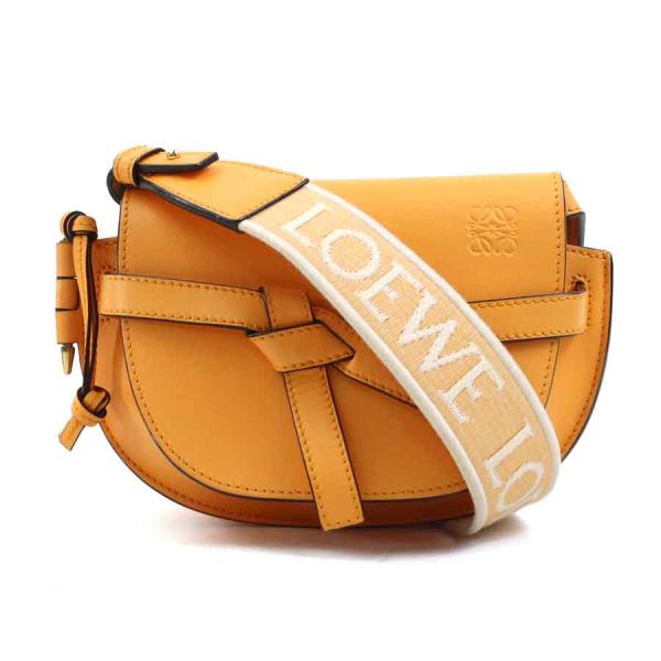 LOEWE ロエベ ゲート デュアル ミニ ショルダーバッグ オレンジ 14062 レディース【中古】 90205g LOEWE（ロエベ） ショルダーバッグ ゲート デュアル ミニ レザー