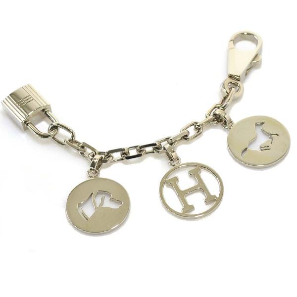 エルメス Hermes チャーム カデナ 馬 本物 犬 ブルロック シルバー 定番人気 アミュレット4 金属素材 H