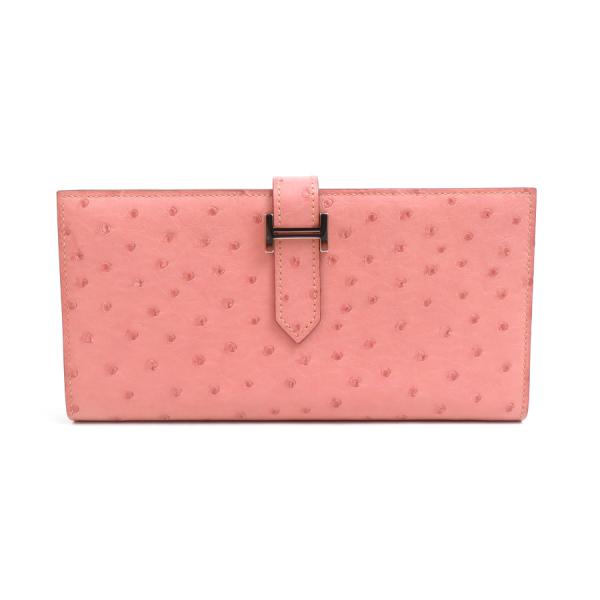 【極美品】HERMESエルメス　ベアンスフレ　 オーストリッチ テリキュート 楽天市場】【中古】エルメス 長財布 ベアンスフレ