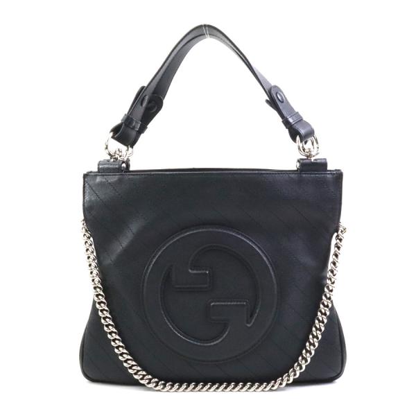 ☆安心の3大保証☆ Aランク ≪GUCCI グッチ/ハンドバッグ≫ 760169 ブロンディ レザー スモール ワンショルダーバッグ ブラック 黒 極美品 送料無料 GUCCI（グッチ） ショルダーバッグ ブロンディ スモール トート レザー