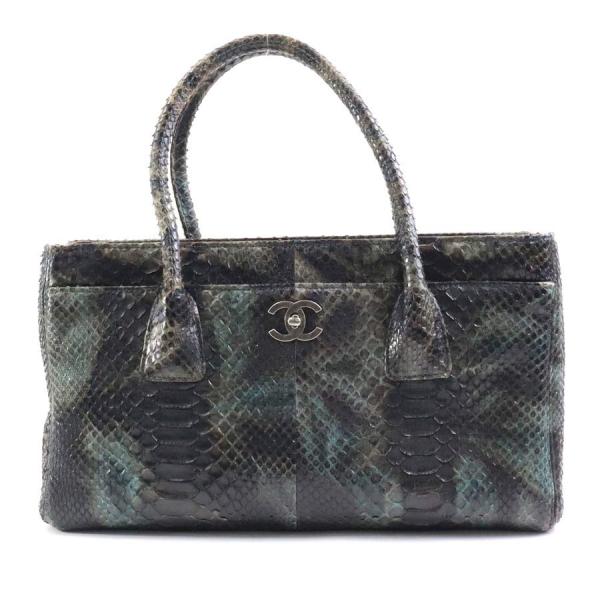 CHANEL シャネル ハンドバッグ エグゼクティブトート パイソン