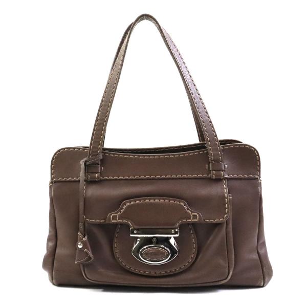 トッズ TOD'S ハンドバッグ レザー ブラウン : ブランドバリュー