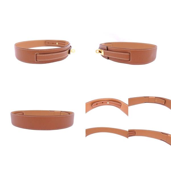 エルメス Hermes ベルト ケリー アウトレット品 レザーx金属素材 ブラウンxゴールド金具 定番人気
