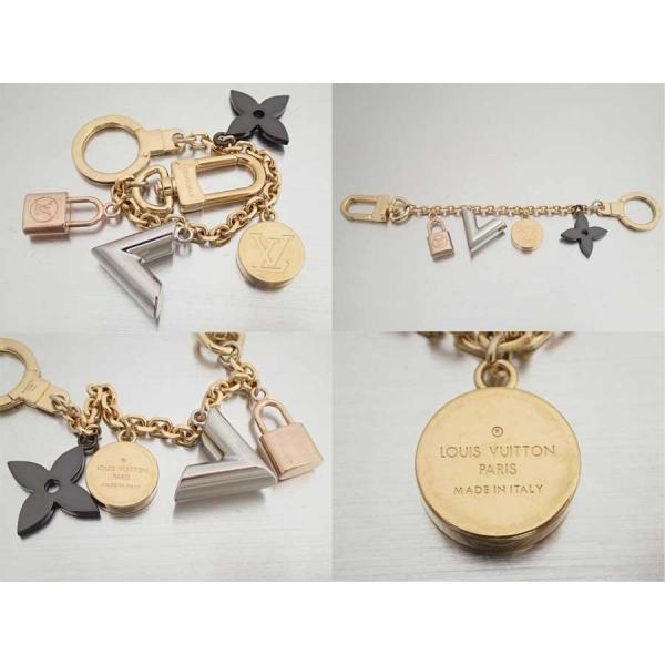 ルイヴィトン Louis Vuitton バッグチャーム カレイド 新作 大人気 美品 ゴールドｘシルバー 金属素材 V