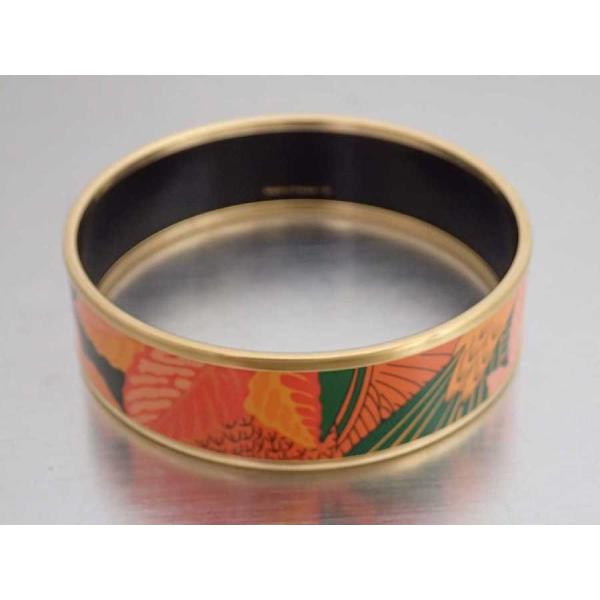 エルメス Hermes バングル エマイユ ゴールドｘオレンジ 金属素材ｘエナメル おすすめ 毎週更新