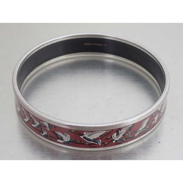 HERMES エルメス エマイユ バングル シルバー オレンジ 極美品☆ brandvalue-store_e51628f