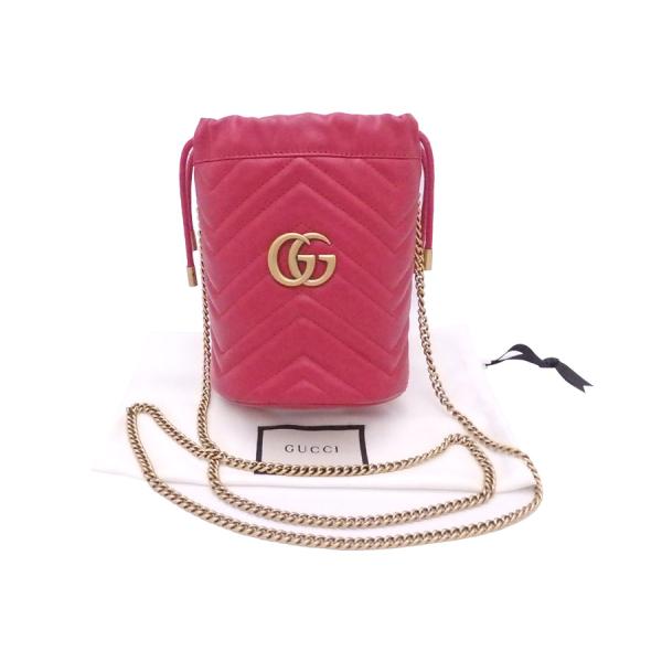【GUCCI/グッチ】GGマーモント ミニバケットバッグ GUCCI グッチ Gucci 斜め掛けショルダーバッグ GGマーモント
