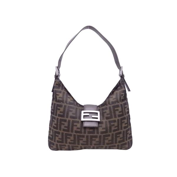 FENDI（フェンディ） ショルダーバッグ ズッカ キャンバスxレザー
