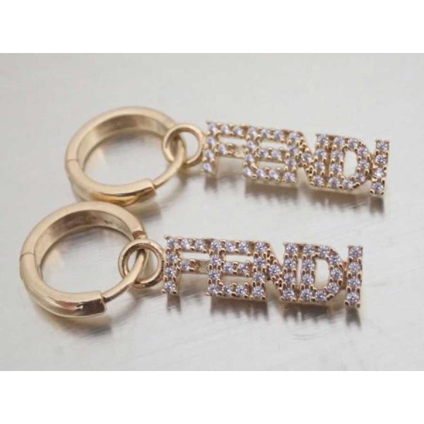 FENDI エフイズ フェンディ ピアス　ゴールド ラインストーン 楽天市場】FENDI(フェンディ) エフイズ ラインストーン ピアス