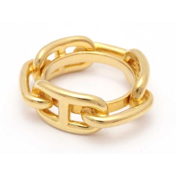 HERMES エルメス スカーフリング シェーヌダンクル メタル ゴールド