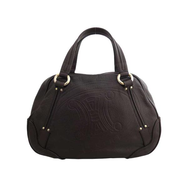 CELINE セリーヌ ハンドバッグ レザー ダークブラウン