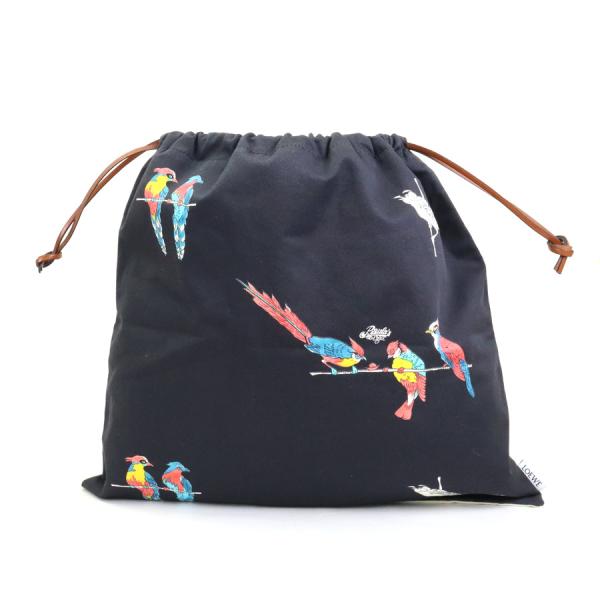 ロエベ LOEWE ポーチ 巾着バッグ DRAWSTRING POUCH コットンキャンバス