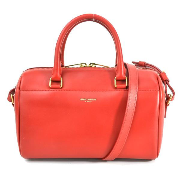美品 サンローラン ベイビーダッフル レザー ショルダーバッグ ハンドバッグ Yves Saint Laurent サンローラン バッグ レディース ベイビー