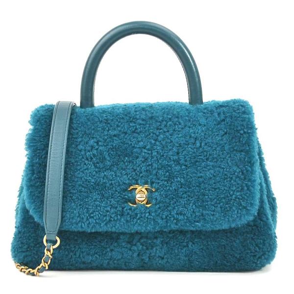 CHANELシャネル☆ムートンハンドバッグ☆ハンドルロゴ☆シャーリングファー☆赤 天白】【セール】【CHANEL】シャネル ココハンドル ピンク
