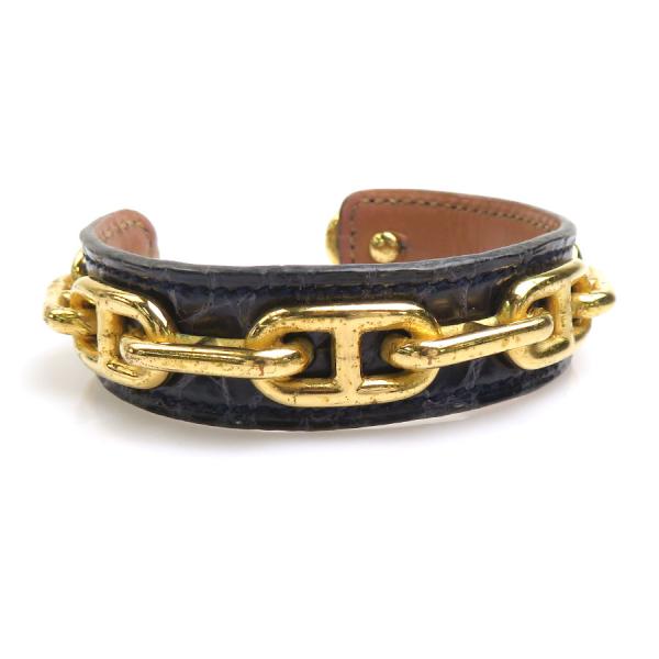 HERMES（エルメス） バングル ブレスレット シェーヌダンクル レザー