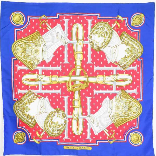 値下中　HERMES カレ90 シルク スカーフ SELLES A HOUSSE 楽天市場】エルメス HERMES カレ90 SELLES A HOUSSE スカーフ