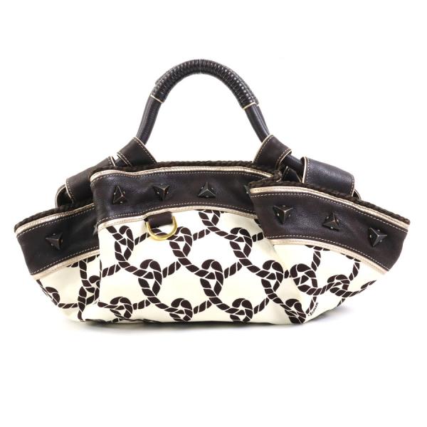 LOEWE☆ナイロンキャンバス＆ナッパレザー ヒップバッグ！ウエストバッグ！ LOEWE（ロエベ） ハンドバッグ ナッパアイレ キャンバス/レザー オフ