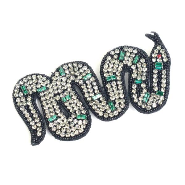 GUCCI グッチ ブローチ スネーク ラインストーン/ビーズ