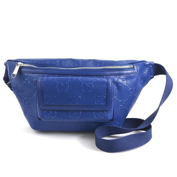 GUCCI（グッチ）　ウエストバッグ GUCCI（グッチ） ボディバッグ ウエストバッグ GGエンボス レザー
