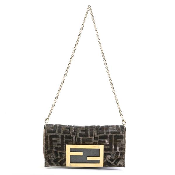 FENDI フェンディ ショルダーバッグ ズッカ キャンバス/メタル