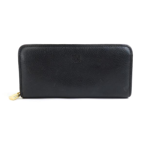 LOEWE ロエベ ラウンドファスナー長財布 アナグラム レザー